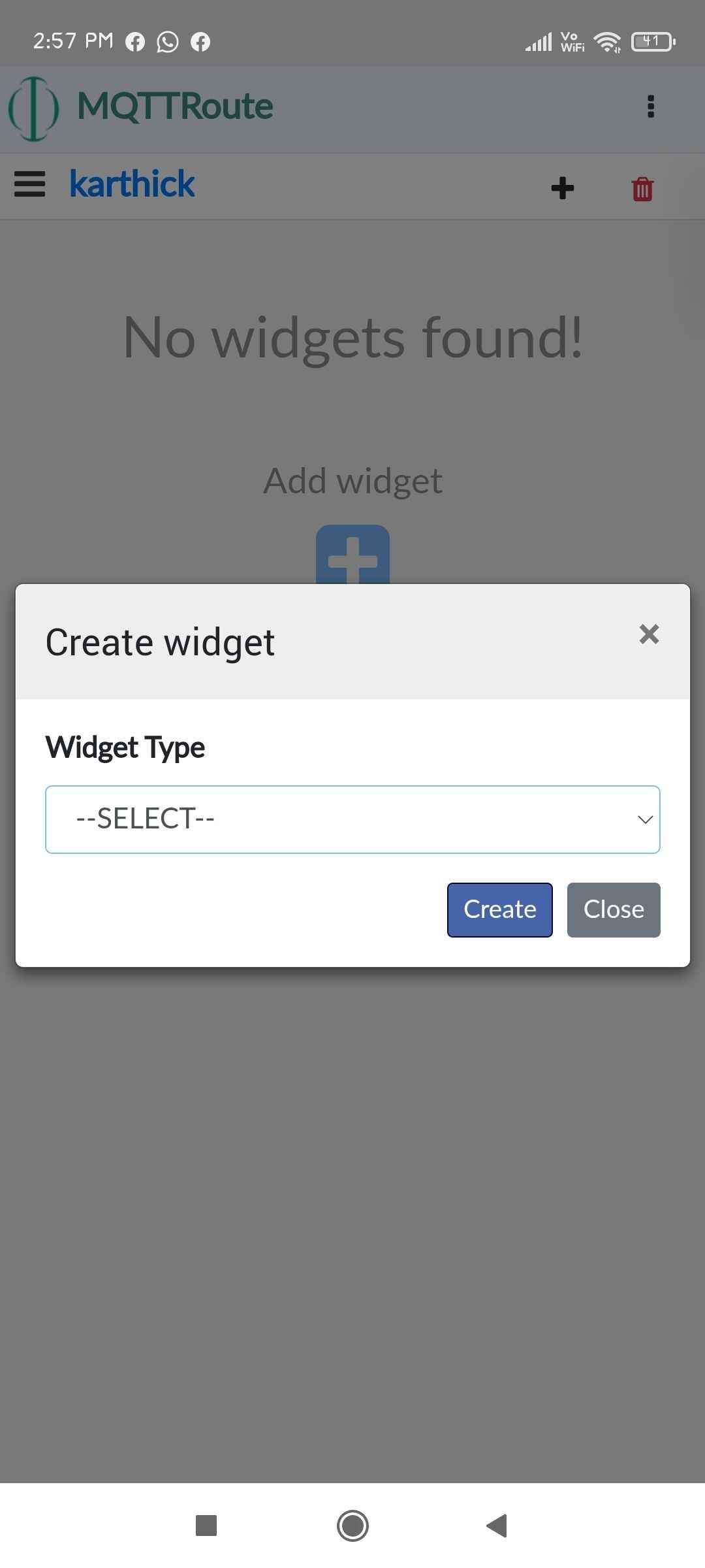 create widget
