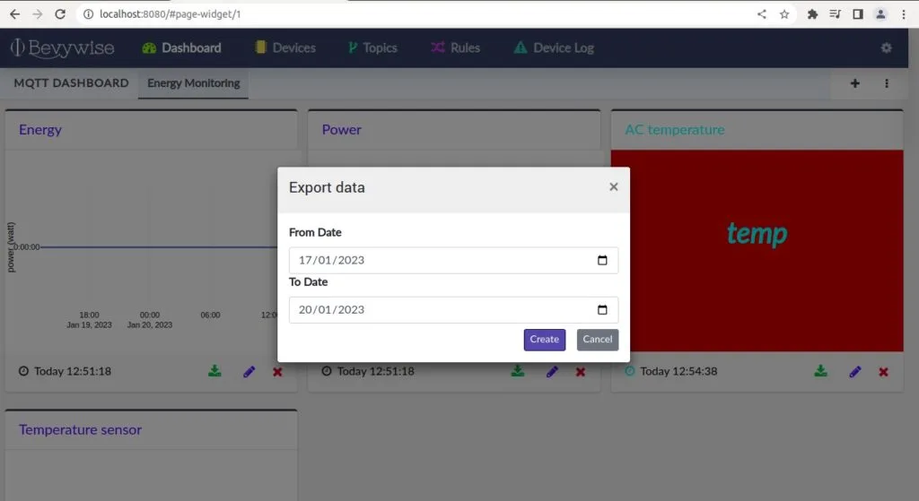 export data